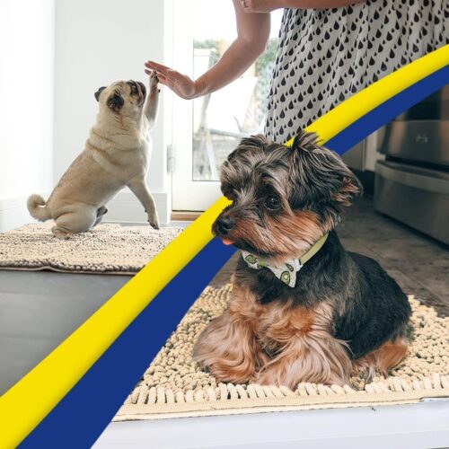 Muddy Mat® Shown on TV – Super Absorbent Microfiber Dog Door Mat for Muddy Paws, Non-Slip Washable Pet Rug, Quick Dry Chenille Entryway Carpet, Machine Washable Indoor Outdoor mat, Grey 30"x19" - Image 31