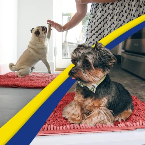 Muddy Mat® Shown on TV – Super Absorbent Microfiber Dog Door Mat for Muddy Paws, Non-Slip Washable Pet Rug, Quick Dry Chenille Entryway Carpet, Machine Washable Indoor Outdoor mat, Grey 30"x19" - Image 39
