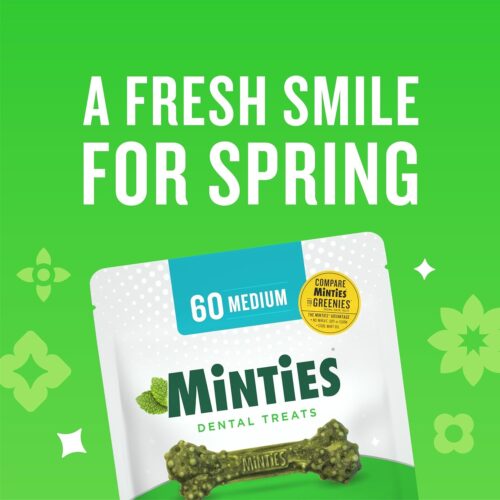 Minties Dental Chews for Dogs, 40 Count, Vet-Recommended Mint-Flavored Dental Treats for Medium Dogs 25-50 lbs, Dental Bones Clean Teeth, Fight Bad Breath, and Removes Plaque and Tartar - Image 2