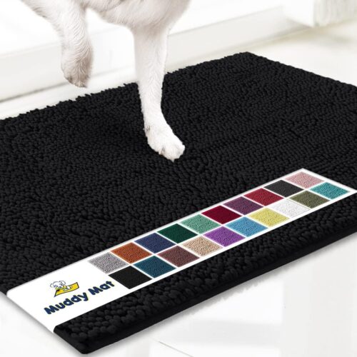 Muddy Mat® Shown on TV – Super Absorbent Microfiber Dog Door Mat for Muddy Paws, Non-Slip Washable Pet Rug, Quick Dry Chenille Entryway Carpet, Machine Washable Indoor Outdoor mat, Grey 30"x19" - Image 41