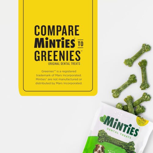 Minties Dental Chews for Dogs, 40 Count, Vet-Recommended Mint-Flavored Dental Treats for Medium Dogs 25-50 lbs, Dental Bones Clean Teeth, Fight Bad Breath, and Removes Plaque and Tartar - Image 3