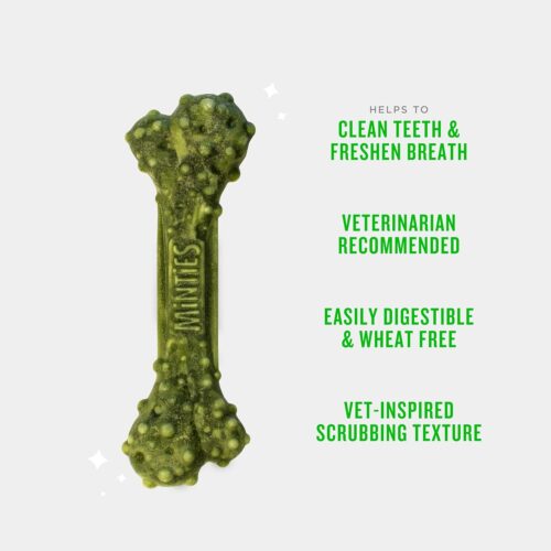 Minties Dental Chews for Dogs, 40 Count, Vet-Recommended Mint-Flavored Dental Treats for Medium Dogs 25-50 lbs, Dental Bones Clean Teeth, Fight Bad Breath, and Removes Plaque and Tartar - Image 4