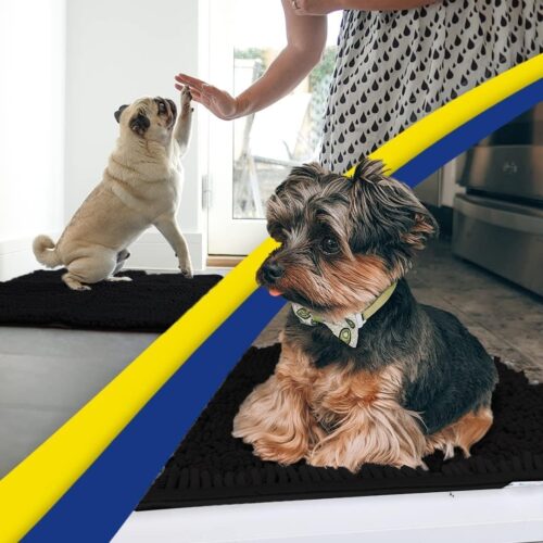 Muddy Mat® Shown on TV – Super Absorbent Microfiber Dog Door Mat for Muddy Paws, Non-Slip Washable Pet Rug, Quick Dry Chenille Entryway Carpet, Machine Washable Indoor Outdoor mat, Grey 30"x19" - Image 45