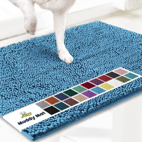 Muddy Mat® Shown on TV – Super Absorbent Microfiber Dog Door Mat for Muddy Paws, Non-Slip Washable Pet Rug, Quick Dry Chenille Entryway Carpet, Machine Washable Indoor Outdoor mat, Grey 30"x19" - Image 47