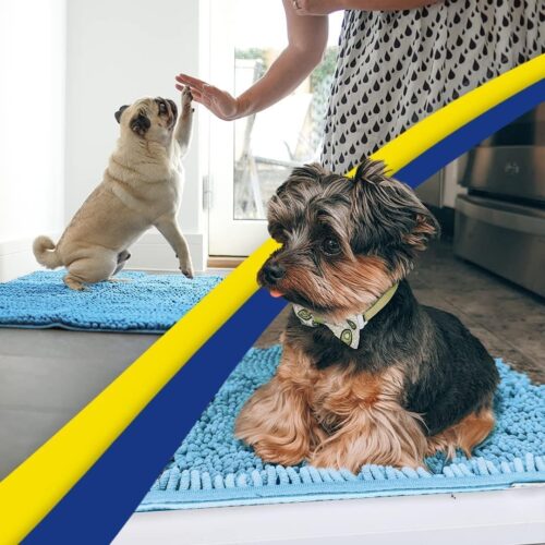 Muddy Mat® Shown on TV – Super Absorbent Microfiber Dog Door Mat for Muddy Paws, Non-Slip Washable Pet Rug, Quick Dry Chenille Entryway Carpet, Machine Washable Indoor Outdoor mat, Grey 30"x19" - Image 51