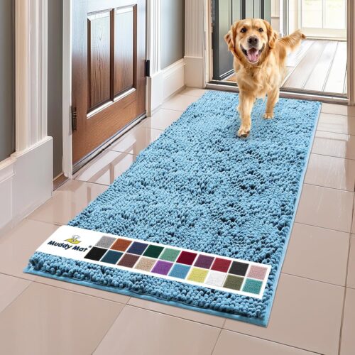 Muddy Mat® Shown on TV – Super Absorbent Microfiber Dog Door Mat for Muddy Paws, Non-Slip Washable Pet Rug, Quick Dry Chenille Entryway Carpet, Machine Washable Indoor Outdoor mat, Grey 30"x19" - Image 53