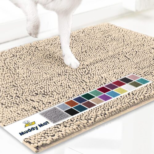 Muddy Mat® Shown on TV – Super Absorbent Microfiber Dog Door Mat for Muddy Paws, Non-Slip Washable Pet Rug, Quick Dry Chenille Entryway Carpet, Machine Washable Indoor Outdoor mat, Grey 30"x19" - Image 54
