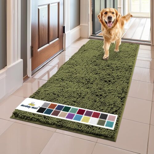 Muddy Mat® Shown on TV – Super Absorbent Microfiber Dog Door Mat for Muddy Paws, Non-Slip Washable Pet Rug, Quick Dry Chenille Entryway Carpet, Machine Washable Indoor Outdoor mat, Grey 30"x19" - Image 55