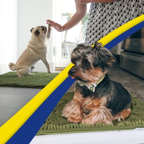 Muddy Mat® Shown on TV – Super Absorbent Microfiber Dog Door Mat for Muddy Paws, Non-Slip Washable Pet Rug, Quick Dry Chenille Entryway Carpet, Machine Washable Indoor Outdoor mat, Grey 30"x19" - Image 59