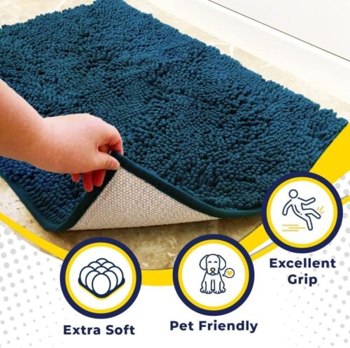Muddy Mat® Shown on TV – Super Absorbent Microfiber Dog Door Mat for Muddy Paws, Non-Slip Washable Pet Rug, Quick Dry Chenille Entryway Carpet, Machine Washable Indoor Outdoor mat, Grey 30"x19" - Image 62