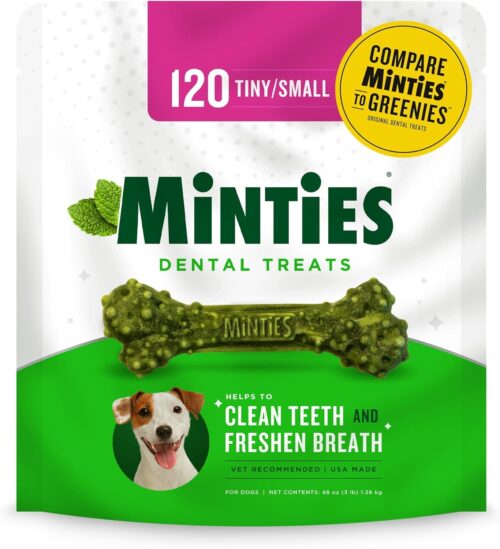 Minties Dental Chews for Dogs, 40 Count, Vet-Recommended Mint-Flavored Dental Treats for Medium Dogs 25-50 lbs, Dental Bones Clean Teeth, Fight Bad Breath, and Removes Plaque and Tartar - Image 25