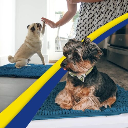Muddy Mat® Shown on TV – Super Absorbent Microfiber Dog Door Mat for Muddy Paws, Non-Slip Washable Pet Rug, Quick Dry Chenille Entryway Carpet, Machine Washable Indoor Outdoor mat, Grey 30"x19" - Image 65