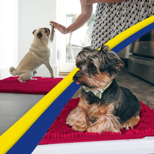 Muddy Mat® Shown on TV – Super Absorbent Microfiber Dog Door Mat for Muddy Paws, Non-Slip Washable Pet Rug, Quick Dry Chenille Entryway Carpet, Machine Washable Indoor Outdoor mat, Grey 30"x19" - Image 72