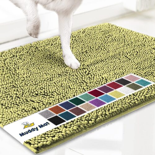 Muddy Mat® Shown on TV – Super Absorbent Microfiber Dog Door Mat for Muddy Paws, Non-Slip Washable Pet Rug, Quick Dry Chenille Entryway Carpet, Machine Washable Indoor Outdoor mat, Grey 30"x19" - Image 74