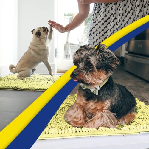 Muddy Mat® Shown on TV – Super Absorbent Microfiber Dog Door Mat for Muddy Paws, Non-Slip Washable Pet Rug, Quick Dry Chenille Entryway Carpet, Machine Washable Indoor Outdoor mat, Grey 30"x19" - Image 78