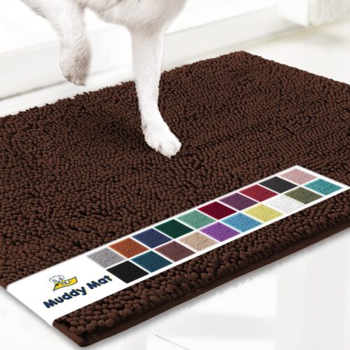 Muddy Mat® Shown on TV – Super Absorbent Microfiber Dog Door Mat for Muddy Paws, Non-Slip Washable Pet Rug, Quick Dry Chenille Entryway Carpet, Machine Washable Indoor Outdoor mat, Grey 30"x19" - Image 80