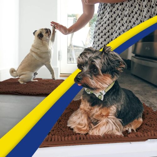 Muddy Mat® Shown on TV – Super Absorbent Microfiber Dog Door Mat for Muddy Paws, Non-Slip Washable Pet Rug, Quick Dry Chenille Entryway Carpet, Machine Washable Indoor Outdoor mat, Grey 30"x19" - Image 84