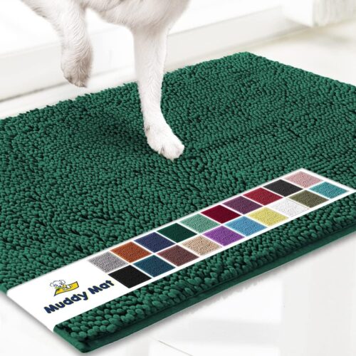 Muddy Mat® Shown on TV – Super Absorbent Microfiber Dog Door Mat for Muddy Paws, Non-Slip Washable Pet Rug, Quick Dry Chenille Entryway Carpet, Machine Washable Indoor Outdoor mat, Grey 30"x19" - Image 86