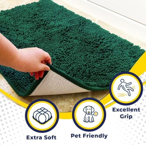 Muddy Mat® Shown on TV – Super Absorbent Microfiber Dog Door Mat for Muddy Paws, Non-Slip Washable Pet Rug, Quick Dry Chenille Entryway Carpet, Machine Washable Indoor Outdoor mat, Grey 30"x19" - Image 87