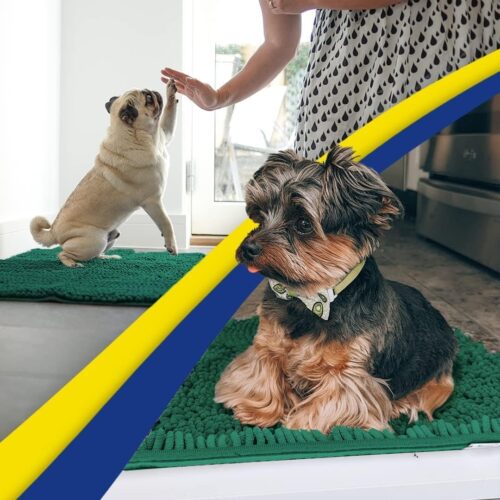 Muddy Mat® Shown on TV – Super Absorbent Microfiber Dog Door Mat for Muddy Paws, Non-Slip Washable Pet Rug, Quick Dry Chenille Entryway Carpet, Machine Washable Indoor Outdoor mat, Grey 30"x19" - Image 89