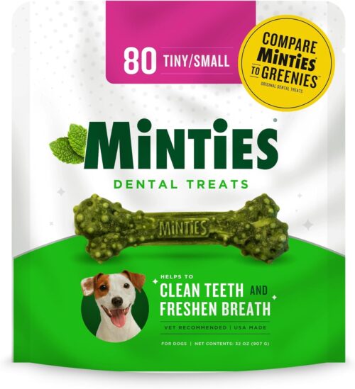 Minties Dental Chews for Dogs, 40 Count, Vet-Recommended Mint-Flavored Dental Treats for Medium Dogs 25-50 lbs, Dental Bones Clean Teeth, Fight Bad Breath, and Removes Plaque and Tartar - Image 52