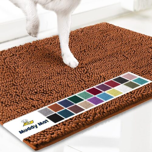 Muddy Mat® Shown on TV – Super Absorbent Microfiber Dog Door Mat for Muddy Paws, Non-Slip Washable Pet Rug, Quick Dry Chenille Entryway Carpet, Machine Washable Indoor Outdoor mat, Grey 30"x19" - Image 93