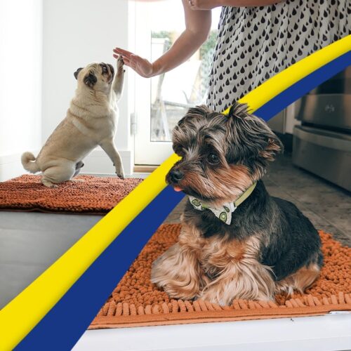 Muddy Mat® Shown on TV – Super Absorbent Microfiber Dog Door Mat for Muddy Paws, Non-Slip Washable Pet Rug, Quick Dry Chenille Entryway Carpet, Machine Washable Indoor Outdoor mat, Grey 30"x19" - Image 96