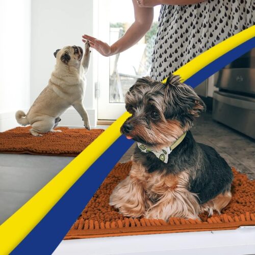 Muddy Mat® Shown on TV – Super Absorbent Microfiber Dog Door Mat for Muddy Paws, Non-Slip Washable Pet Rug, Quick Dry Chenille Entryway Carpet, Machine Washable Indoor Outdoor mat, Grey 30"x19" - Image 102