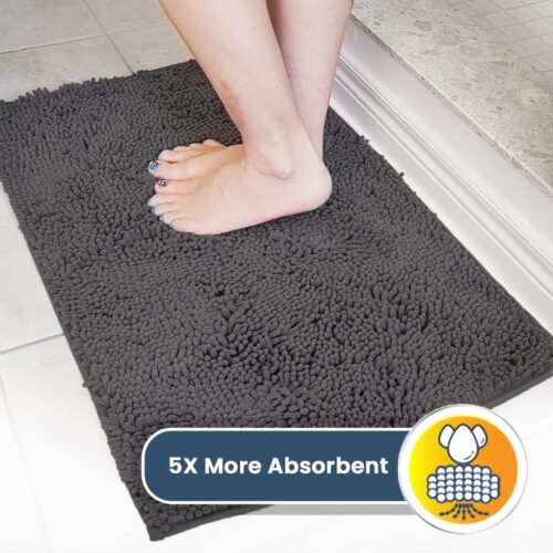 Muddy Mat® Shown on TV – Super Absorbent Microfiber Dog Door Mat for Muddy Paws, Non-Slip Washable Pet Rug, Quick Dry Chenille Entryway Carpet, Machine Washable Indoor Outdoor mat, Grey 30"x19" - Image 105