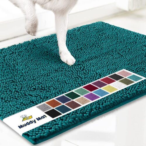 Muddy Mat® Shown on TV – Super Absorbent Microfiber Dog Door Mat for Muddy Paws, Non-Slip Washable Pet Rug, Quick Dry Chenille Entryway Carpet, Machine Washable Indoor Outdoor mat, Grey 30"x19" - Image 109