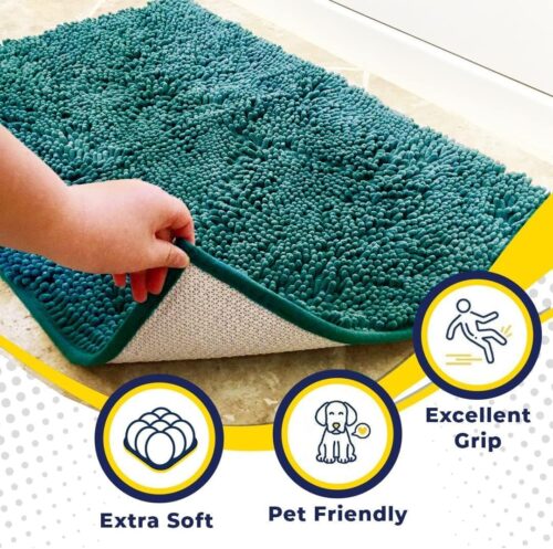 Muddy Mat® Shown on TV – Super Absorbent Microfiber Dog Door Mat for Muddy Paws, Non-Slip Washable Pet Rug, Quick Dry Chenille Entryway Carpet, Machine Washable Indoor Outdoor mat, Grey 30"x19" - Image 110