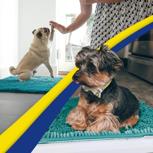 Muddy Mat® Shown on TV – Super Absorbent Microfiber Dog Door Mat for Muddy Paws, Non-Slip Washable Pet Rug, Quick Dry Chenille Entryway Carpet, Machine Washable Indoor Outdoor mat, Grey 30"x19" - Image 113
