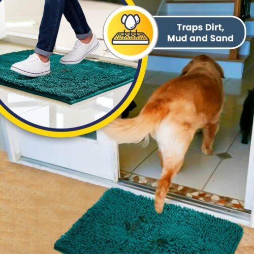 Muddy Mat® Shown on TV – Super Absorbent Microfiber Dog Door Mat for Muddy Paws, Non-Slip Washable Pet Rug, Quick Dry Chenille Entryway Carpet, Machine Washable Indoor Outdoor mat, Grey 30"x19" - Image 114
