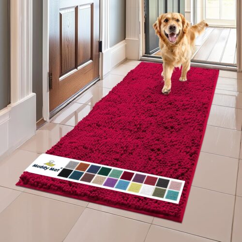 Muddy Mat® Shown on TV – Super Absorbent Microfiber Dog Door Mat for Muddy Paws, Non-Slip Washable Pet Rug, Quick Dry Chenille Entryway Carpet, Machine Washable Indoor Outdoor mat, Grey 30"x19" - Image 125