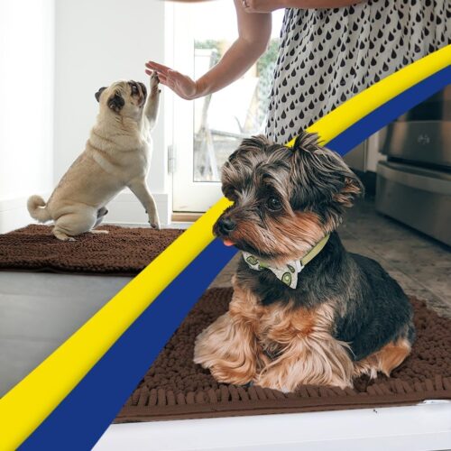 Muddy Mat® Shown on TV – Super Absorbent Microfiber Dog Door Mat for Muddy Paws, Non-Slip Washable Pet Rug, Quick Dry Chenille Entryway Carpet, Machine Washable Indoor Outdoor mat, Grey 30"x19" - Image 128