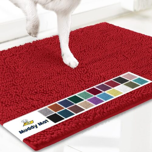 Muddy Mat® Shown on TV – Super Absorbent Microfiber Dog Door Mat for Muddy Paws, Non-Slip Washable Pet Rug, Quick Dry Chenille Entryway Carpet, Machine Washable Indoor Outdoor mat, Grey 30"x19" - Image 131