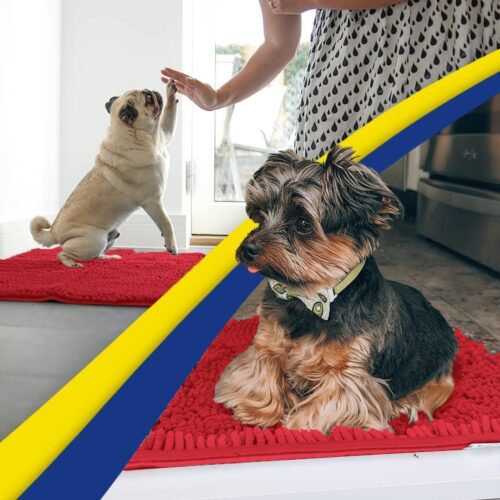 Muddy Mat® Shown on TV – Super Absorbent Microfiber Dog Door Mat for Muddy Paws, Non-Slip Washable Pet Rug, Quick Dry Chenille Entryway Carpet, Machine Washable Indoor Outdoor mat, Grey 30"x19" - Image 134
