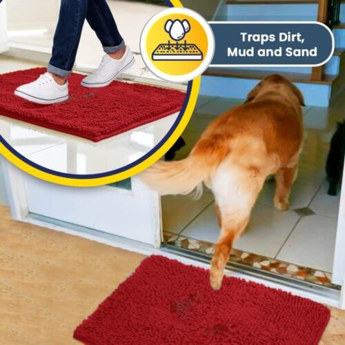 Muddy Mat® Shown on TV – Super Absorbent Microfiber Dog Door Mat for Muddy Paws, Non-Slip Washable Pet Rug, Quick Dry Chenille Entryway Carpet, Machine Washable Indoor Outdoor mat, Grey 30"x19" - Image 135