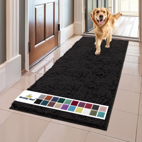 Muddy Mat® Shown on TV – Super Absorbent Microfiber Dog Door Mat for Muddy Paws, Non-Slip Washable Pet Rug, Quick Dry Chenille Entryway Carpet, Machine Washable Indoor Outdoor mat, Grey 30"x19" - Image 144
