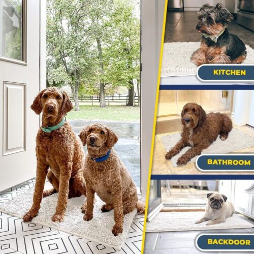 Muddy Mat® Shown on TV – Super Absorbent Microfiber Dog Door Mat for Muddy Paws, Non-Slip Washable Pet Rug, Quick Dry Chenille Entryway Carpet, Machine Washable Indoor Outdoor mat, Grey 30"x19" - Image 154