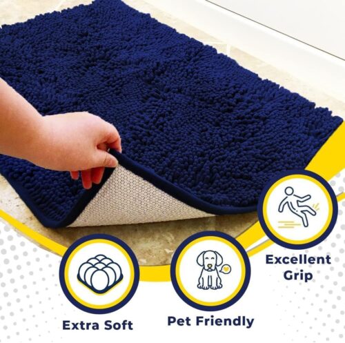 Muddy Mat® Shown on TV – Super Absorbent Microfiber Dog Door Mat for Muddy Paws, Non-Slip Washable Pet Rug, Quick Dry Chenille Entryway Carpet, Machine Washable Indoor Outdoor mat, Grey 30"x19" - Image 156