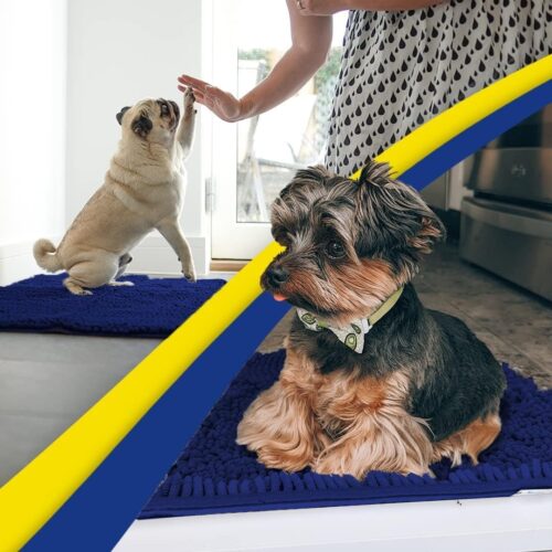 Muddy Mat® Shown on TV – Super Absorbent Microfiber Dog Door Mat for Muddy Paws, Non-Slip Washable Pet Rug, Quick Dry Chenille Entryway Carpet, Machine Washable Indoor Outdoor mat, Grey 30"x19" - Image 158