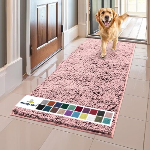Muddy Mat® Shown on TV – Super Absorbent Microfiber Dog Door Mat for Muddy Paws, Non-Slip Washable Pet Rug, Quick Dry Chenille Entryway Carpet, Machine Washable Indoor Outdoor mat, Grey 30"x19" - Image 162