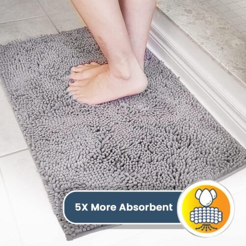 Muddy Mat® Shown on TV – Super Absorbent Microfiber Dog Door Mat for Muddy Paws, Non-Slip Washable Pet Rug, Quick Dry Chenille Entryway Carpet, Machine Washable Indoor Outdoor mat, Grey 30"x19" - Image 164
