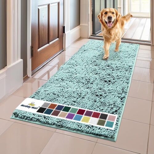 Muddy Mat® Shown on TV – Super Absorbent Microfiber Dog Door Mat for Muddy Paws, Non-Slip Washable Pet Rug, Quick Dry Chenille Entryway Carpet, Machine Washable Indoor Outdoor mat, Grey 30"x19" - Image 169