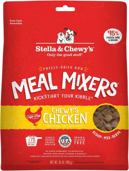 Stella & Chewy's Freeze-Dried Raw Chicken Meal Mixers- Dog Food Topper and Mixer - Made with 95% Cage-Free Chicken, Organs & Bone - Perfect for Picky Eaters - Grain-Free - 3.5oz - Image 42