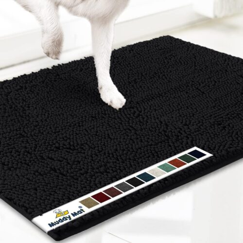 Muddy Mat® Shown on TV – Super Absorbent Microfiber Dog Door Mat for Muddy Paws, Non-Slip Washable Pet Rug, Quick Dry Chenille Entryway Carpet, Machine Washable Indoor Outdoor mat, Grey 30"x19" - Image 176