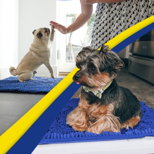 Muddy Mat® Shown on TV – Super Absorbent Microfiber Dog Door Mat for Muddy Paws, Non-Slip Washable Pet Rug, Quick Dry Chenille Entryway Carpet, Machine Washable Indoor Outdoor mat, Grey 30"x19" - Image 186