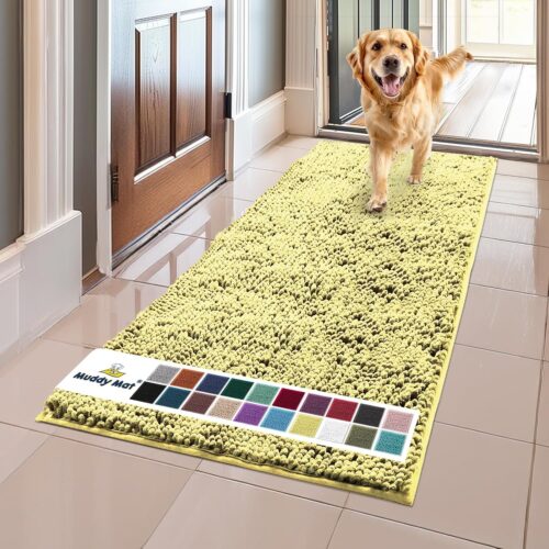 Muddy Mat® Shown on TV – Super Absorbent Microfiber Dog Door Mat for Muddy Paws, Non-Slip Washable Pet Rug, Quick Dry Chenille Entryway Carpet, Machine Washable Indoor Outdoor mat, Grey 30"x19" - Image 187