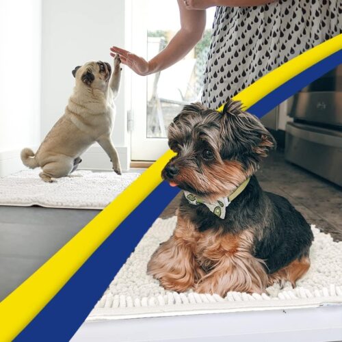 Muddy Mat® Shown on TV – Super Absorbent Microfiber Dog Door Mat for Muddy Paws, Non-Slip Washable Pet Rug, Quick Dry Chenille Entryway Carpet, Machine Washable Indoor Outdoor mat, Grey 30"x19" - Image 190